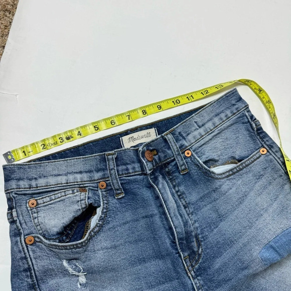 Madewell Cruiser Straight Crop Jeans in Patched Up Edition Size 27 - Picture 8 of 12
